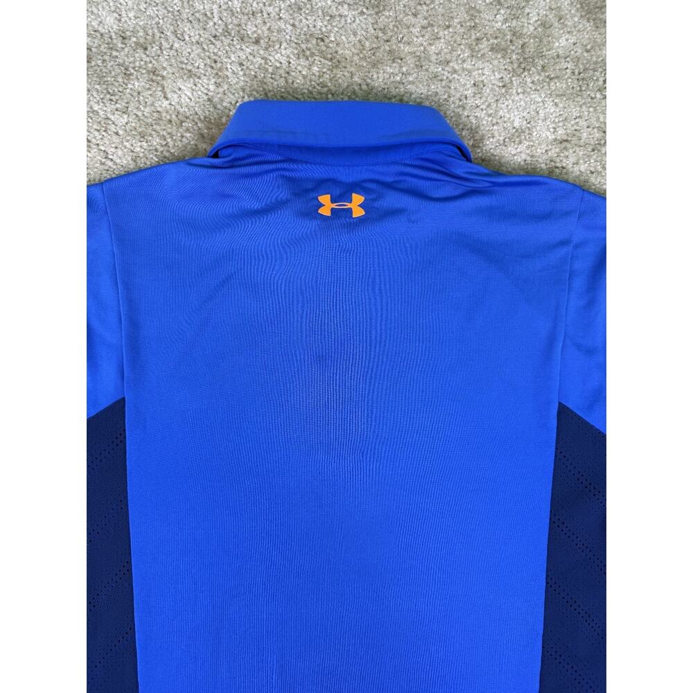 Under Armour Heat Gear Men's Size Medium Loose Blue Short Sleeve Polo Shirt C702 - Picture 5 of 10